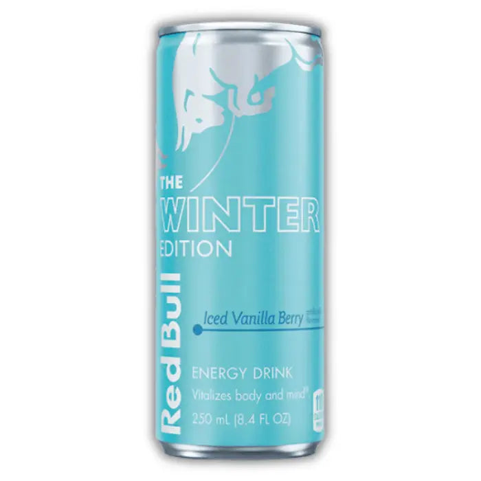 Red Bull Winter Mûre & Vanille – Boisson énergisante goût mûre givrée et vanille, douce et fruitée.
