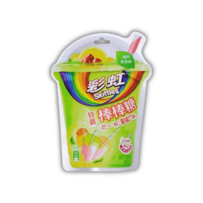 Skittles Lollipop Fruit Tea – sucette américaine goût thé aux fruits, confiserie originale dispo chez Bonbiz.