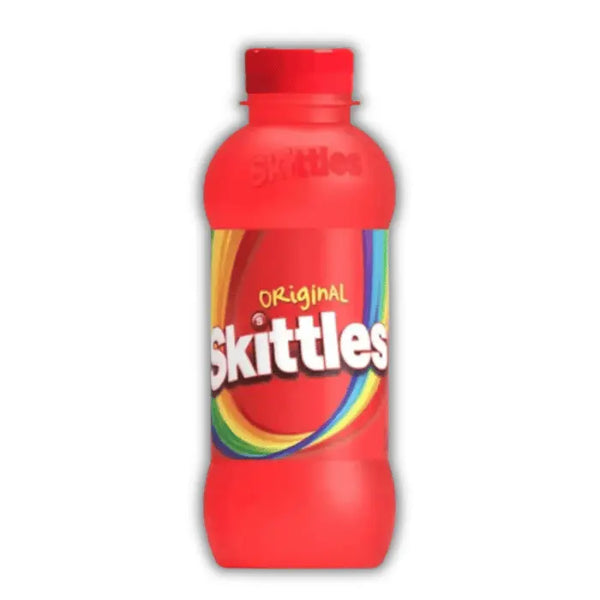 Skittles Tropical – soda bleu ultra sucré inspiré des Skittles originaux, boisson américaine dispo chez Bonbiz.