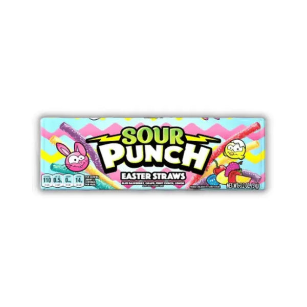 Sour Punch Easter Straws – Bonbons acidulés en pailles aux couleurs de Pâques, fun et fruités à souhait.