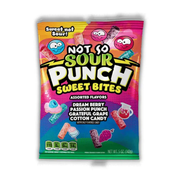 Sour Punch Sweet Bites – Bonbons fruités acidulés aux saveurs variées, tendres et ultra fun.