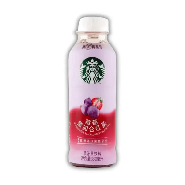 Bouteille de Starbucks Strawberry Black Tea – boisson américaine fruitée aux fruits rouges, disponible chez Bonbiz, l’épicerie américaine en France