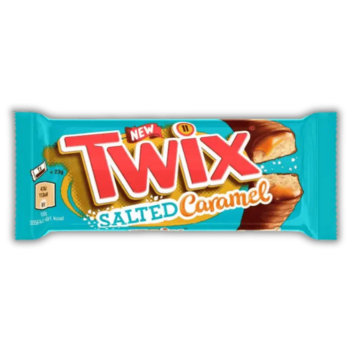 Twix Salted Caramel Bonbiz – barre américaine au biscuit, chocolat et caramel beurre salé fondant.