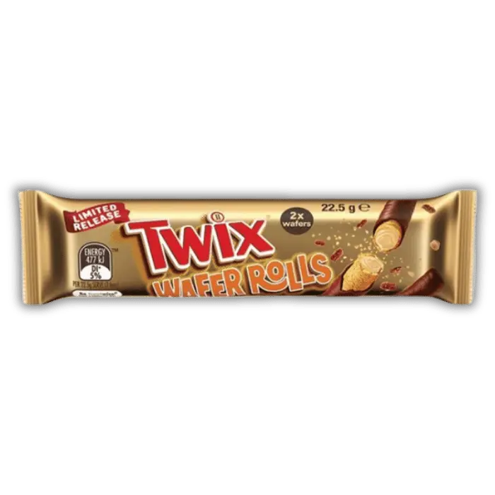Twix Wafer Rolls Bonbiz – gaufrettes croustillantes au caramel fondant et chocolat au lait, snack américain original.