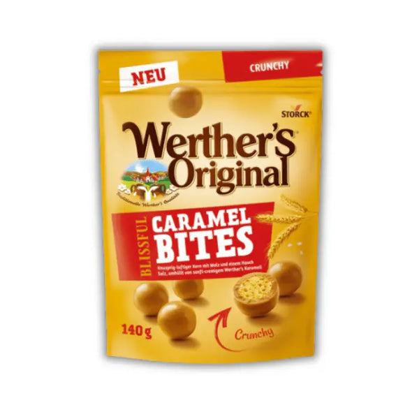 Werther's Blissful Caramel Crunchy – Bonbons caramel au cœur croquant, sucrés et irrésistibles.