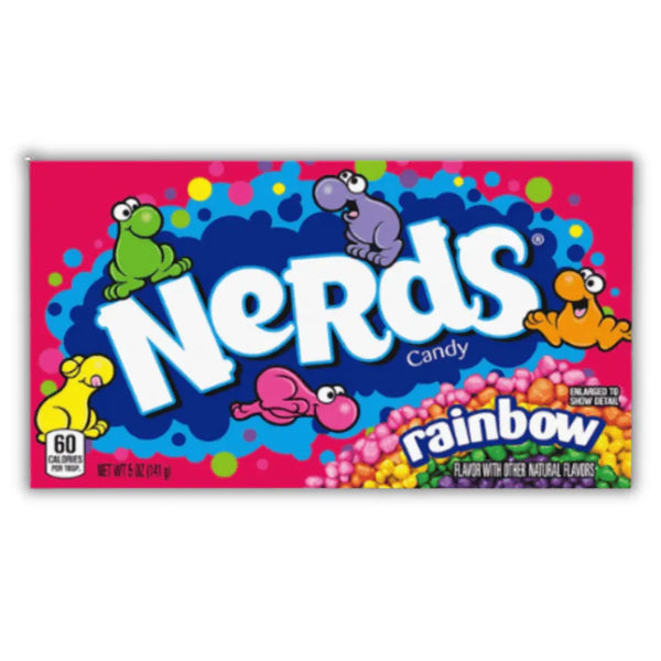 Boîte de Nerds Rainbow – bonbons américains multicolores et fruités – saveurs acidulées et croquantes de la marque Wonka
