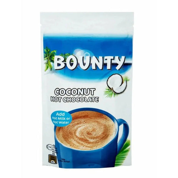 Bounty Hot Chocolate Powder - Poudre de chocolat chaud au bon goût de noix de coco, boisson ultra gourmande et réconfortante, parfaite pour un moment cocooning, dispo sur Bonbiz, la référence des boissons chocolatées US.