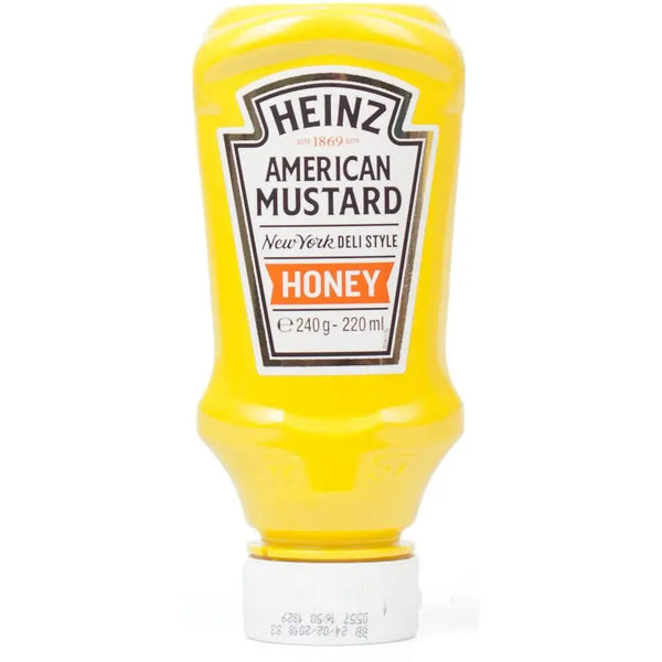 Heinz Sauce Honey Mustard - Sauce onctueuse au miel et à la moutarde, équilibre parfait entre douceur et piquant, idéale pour accompagner vos viandes, salades ou sandwiches, dispo sur Bonbiz, la référence des sauces américaines savoureuses.