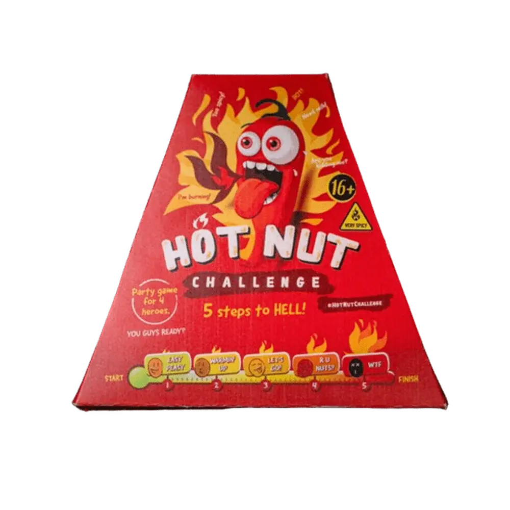 Hot Chip Hot Nut Challenge - Challenge de noix épicées et croquantes, saveur intense et piquante, idéal pour les amateurs de défis gustatifs extrêmes, dispo sur Bonbiz, la référence des snacks audacieux et épicés pour les aventuriers du goût.