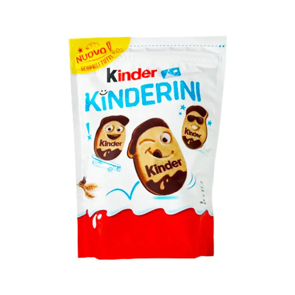 Savourez le Kinder Kinderini, une barre chocolatée croustillante au chocolat au lait, idéale pour une collation sucrée. Disponible sur Bonbiz, votre épicerie américaine en ligne.