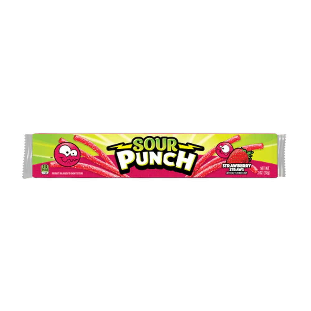 Sour Punch Straws Strawberry Sour Punch