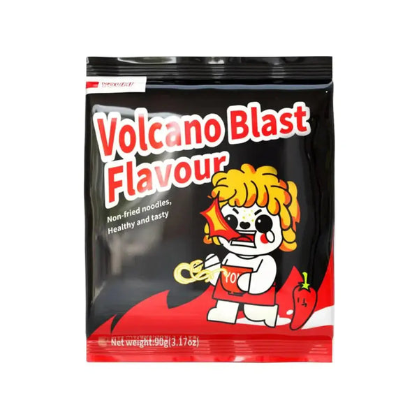 Youmi Instant Noodles Volcano Blast, des nouilles asiatiques ultra-épicées, avec une sauce volcanique qui fait monter la température ! À retrouver sur Bonbiz, ton American & Asian Market en ligne !